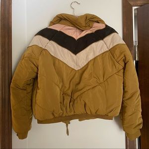 Free People Heidi Chevron Ski Puffer, size xs